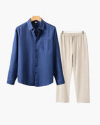 Ensemble Lin Manches Longues Old Money