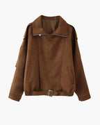 VESTE DRAPÉE DAIM VINTAGE