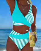 RIVIERA BIKINI CROISÉ RAYÉ