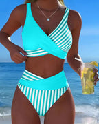 RIVIERA BIKINI CROISÉ RAYÉ