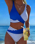 RIVIERA BIKINI CROISÉ RAYÉ