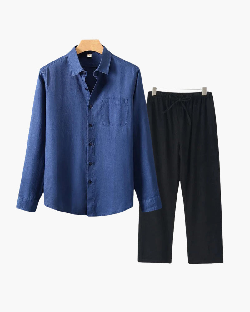 Ensemble Lin Manches Longues Old Money