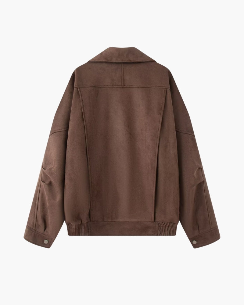 VESTE DRAPÉE DAIM VINTAGE