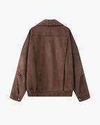 VESTE DRAPÉE DAIM VINTAGE