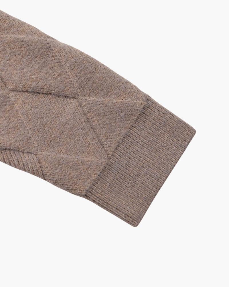 CARDIGAN ZIPPÉ LOSANGES