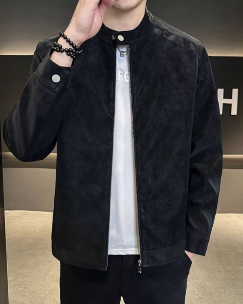 ESTATE VESTE DAIM CUIR