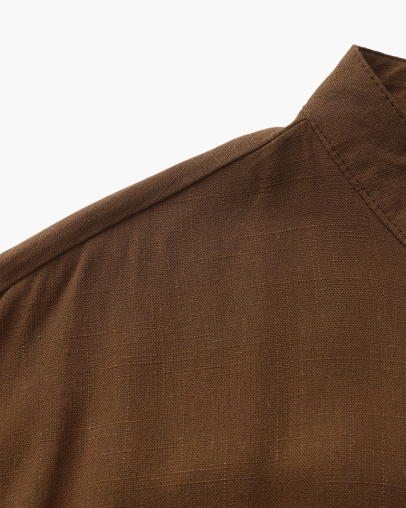 CHEMISE COL MANDARIN COTON