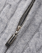 PULL DEMI-ZIP CACHEMIRE TISSÉ