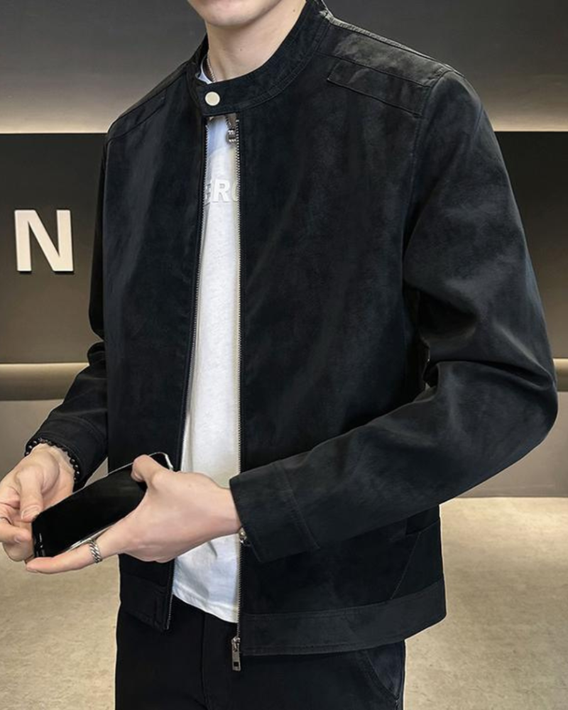 ESTATE VESTE DAIM CUIR