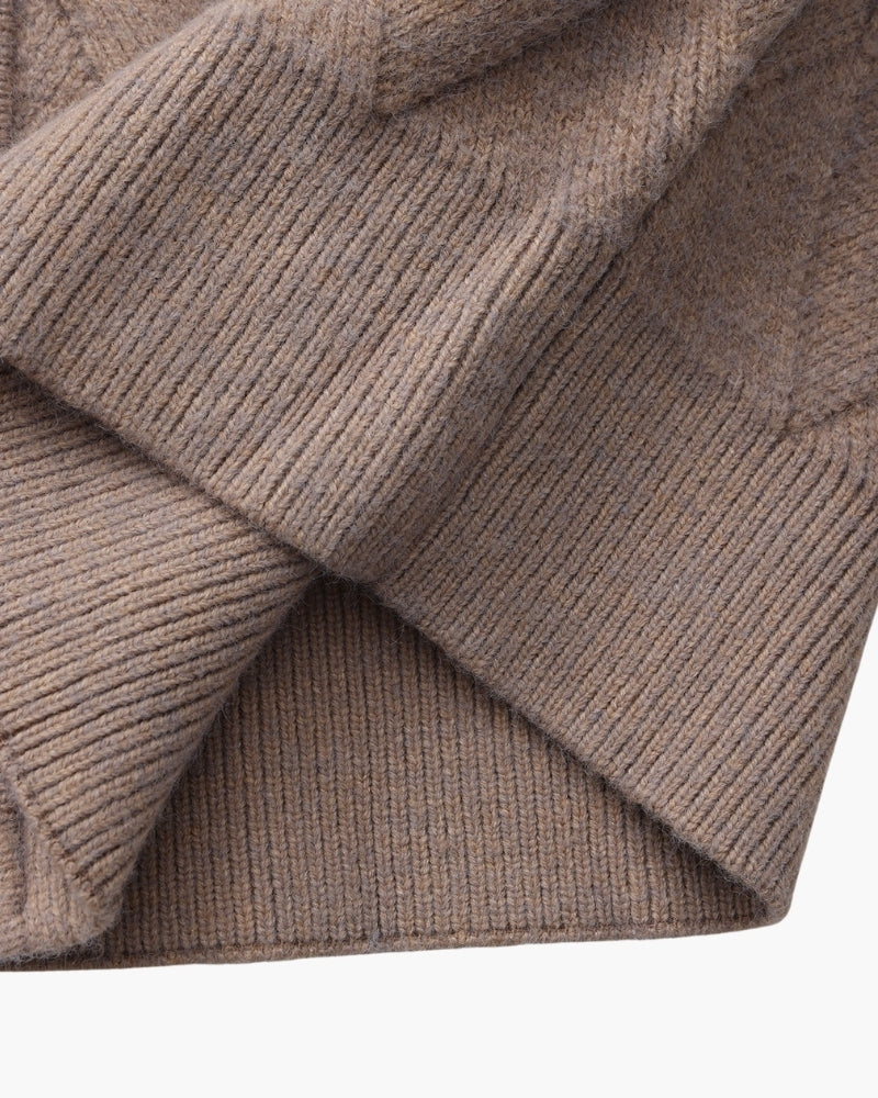 CARDIGAN ZIPPÉ LOSANGES