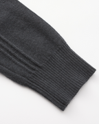 PULL CÔTELÉ DEMI-ZIP CACHEMIRE