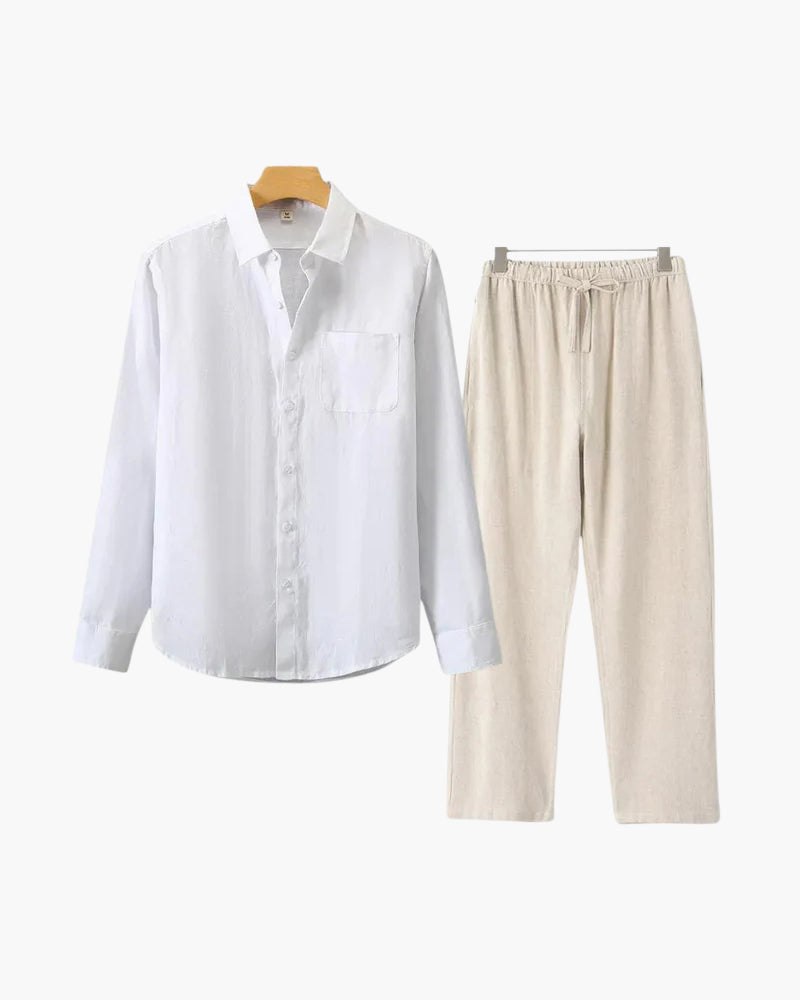 Ensemble Lin Manches Longues Old Money