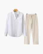 Ensemble Lin Manches Longues Old Money