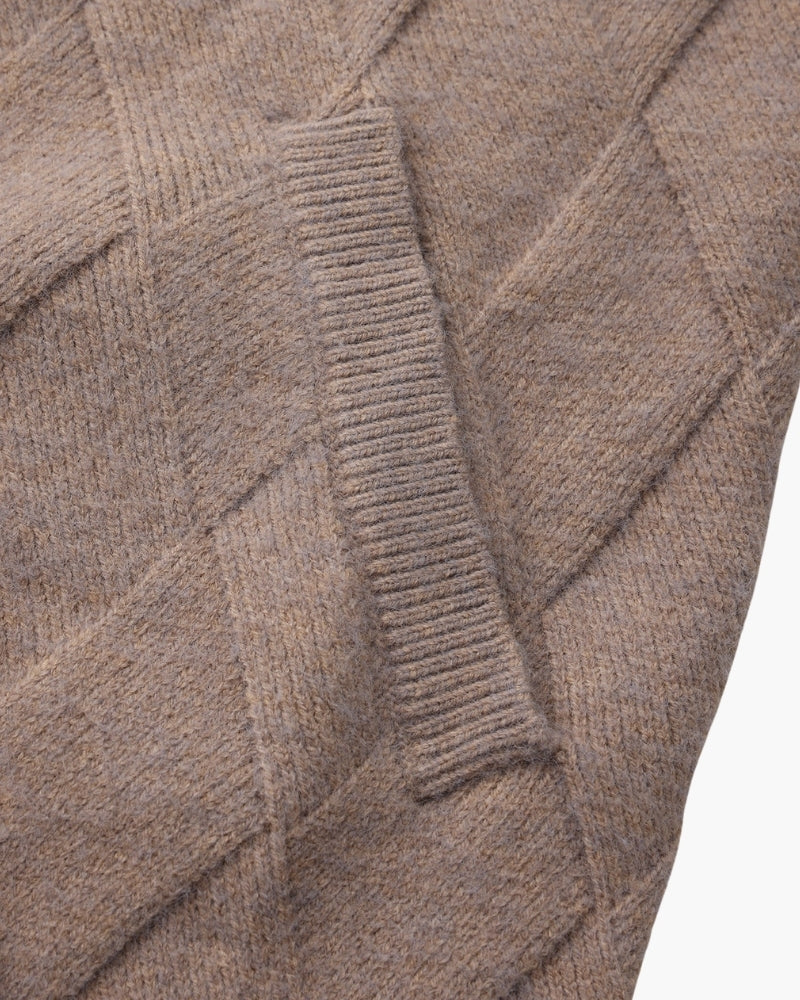 CARDIGAN ZIPPÉ LOSANGES