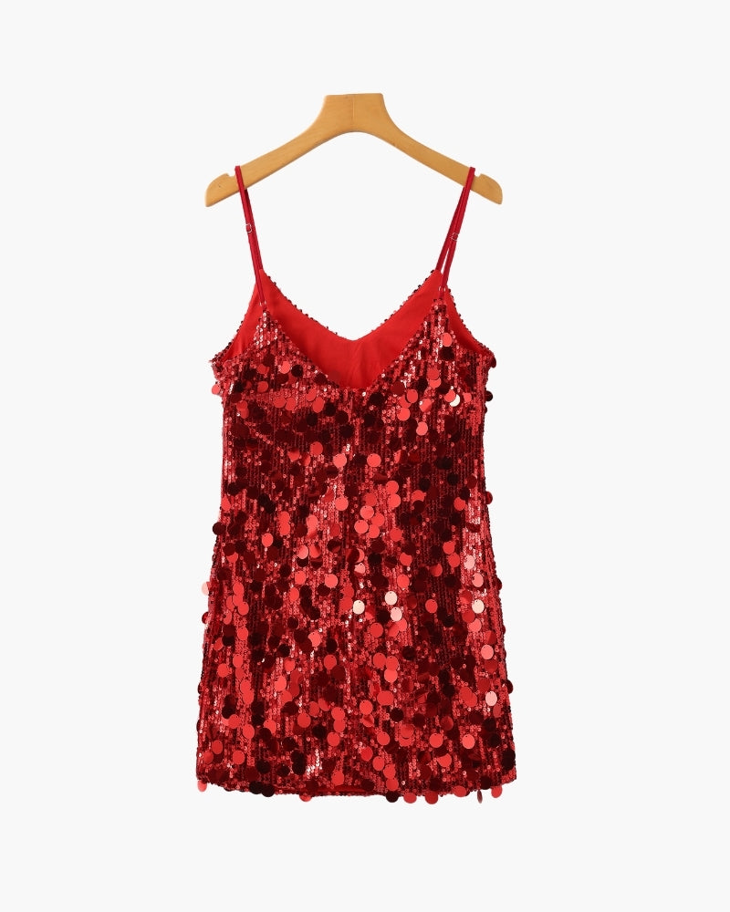 STÉPHANIE MINI ROBE SEQUINS