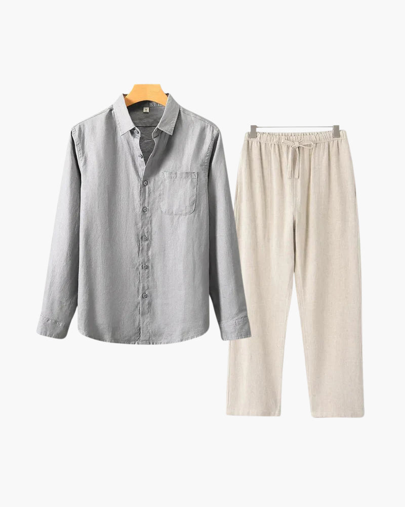 Ensemble Lin Manches Longues Old Money