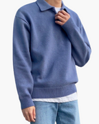 Pull Boutonné Laine Demi-Zip