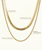 Malena | Duo de Colliers Plaqués Or 18 Carats