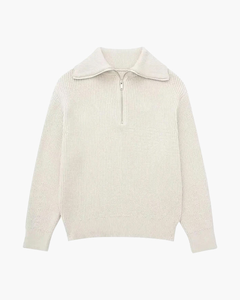 PULL ZIPPÉ RAYÉ