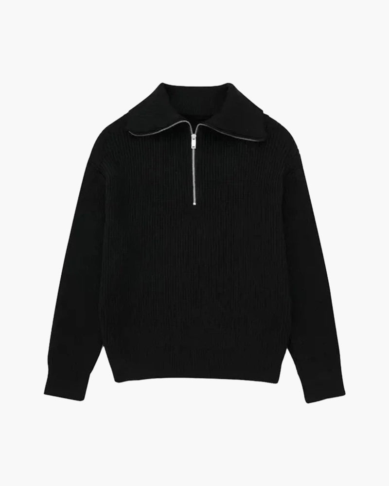 PULL ZIPPÉ RAYÉ