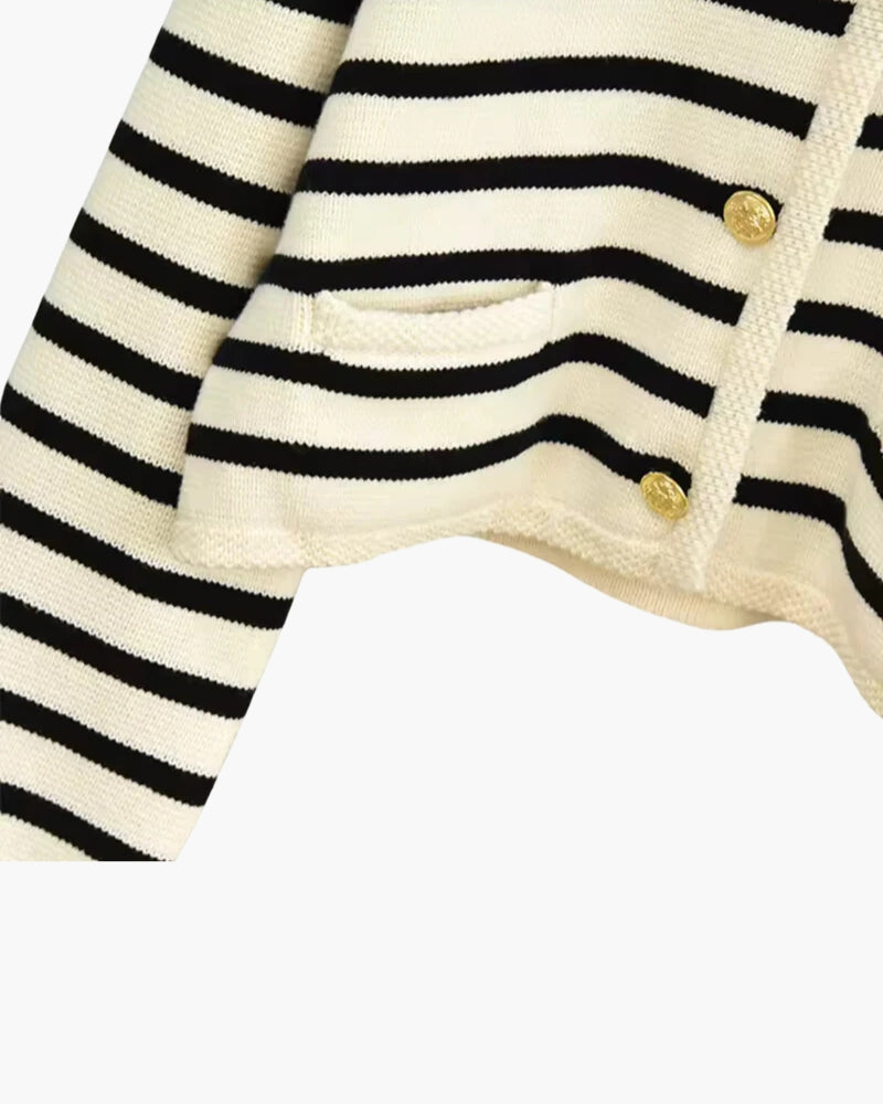 GILET LAINE RAYÉ