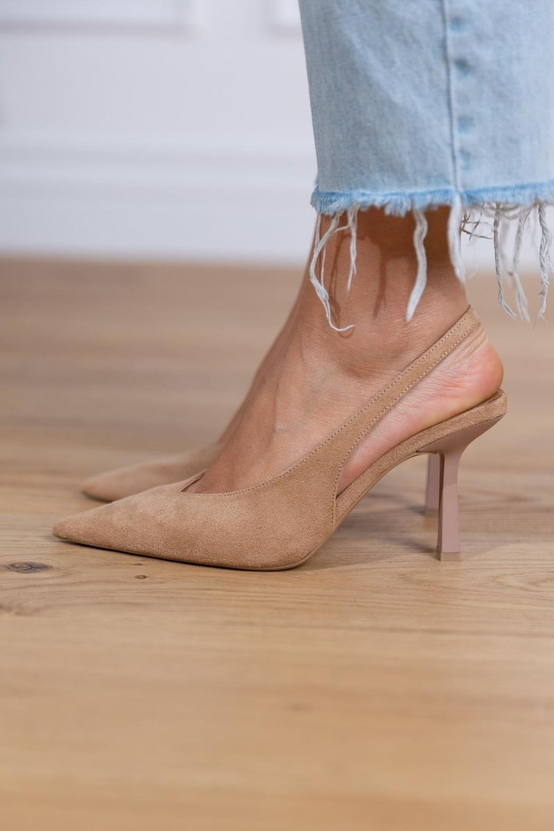 MARLENA ESCARPINS TALON BAS NUDE