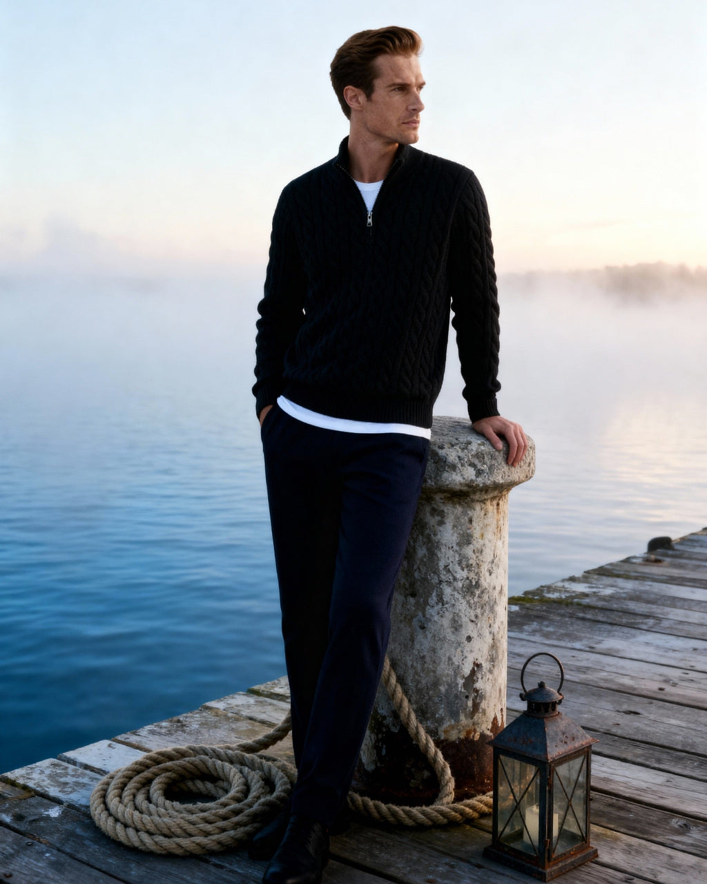 VERBIER PULL DEMI-ZIP HOMME