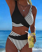 RIVIERA BIKINI CROISÉ RAYÉ
