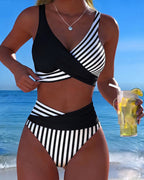 RIVIERA BIKINI CROISÉ RAYÉ