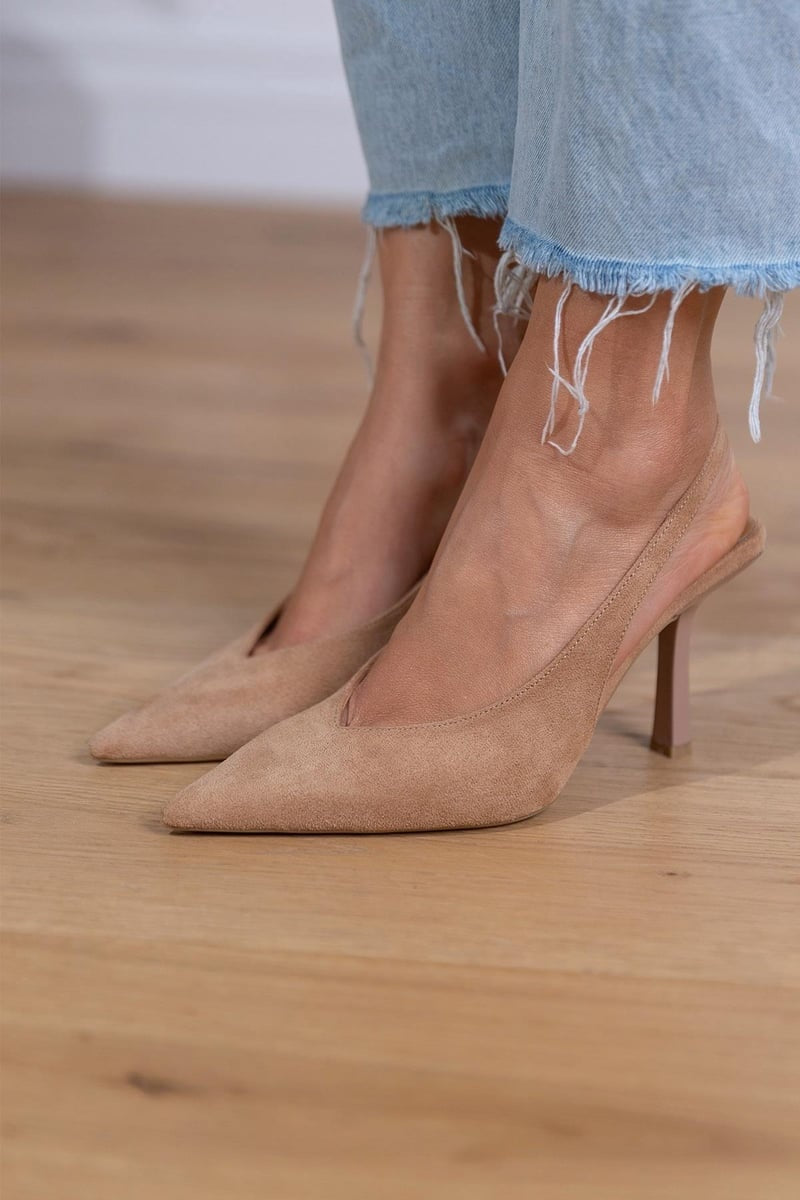 MARLENA ESCARPINS TALON BAS NUDE