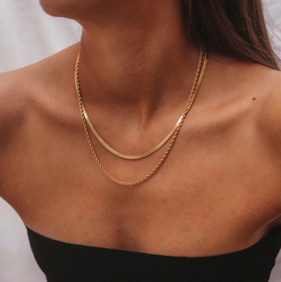 Malena | Duo de Colliers Plaqués Or 18 Carats