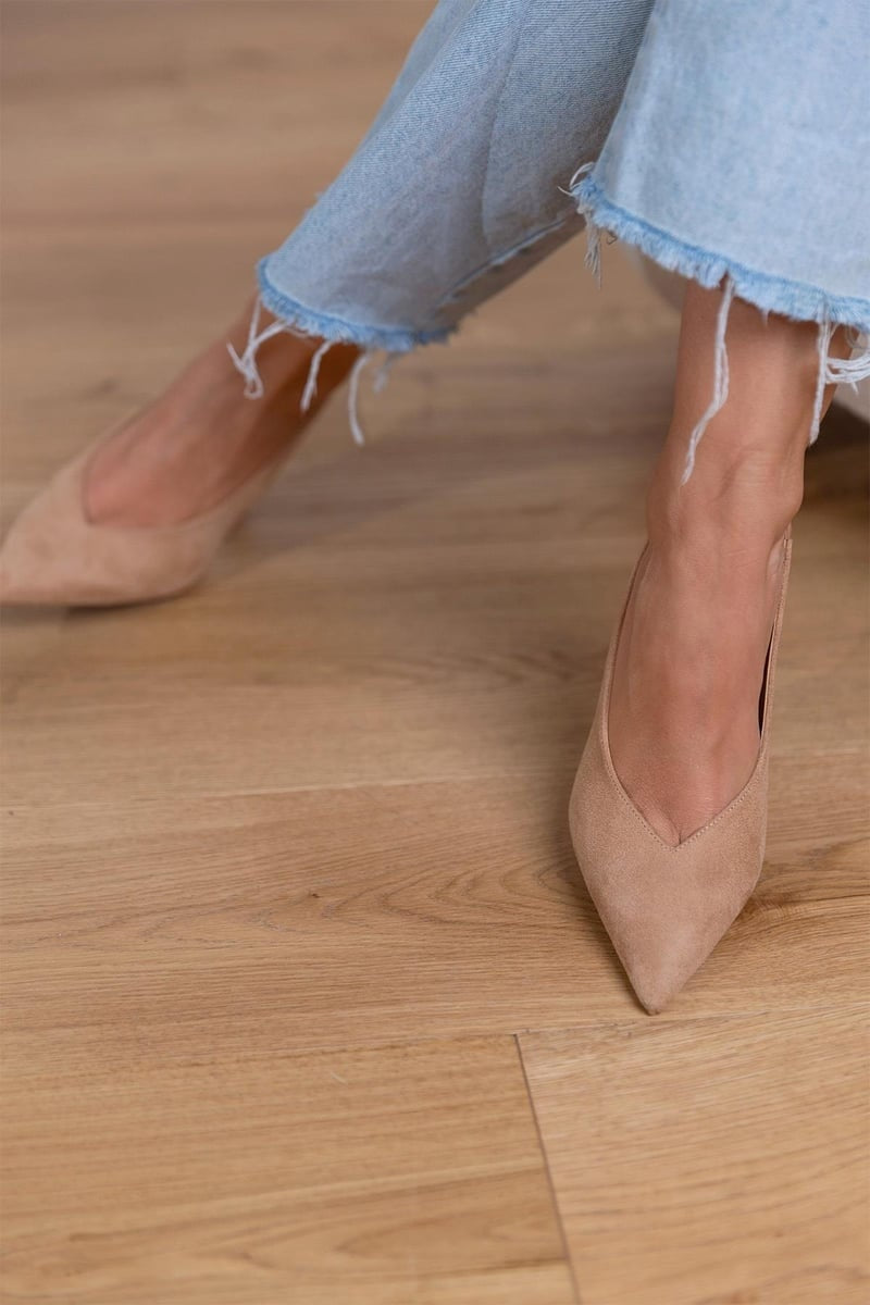 MARLENA ESCARPINS TALON BAS NUDE